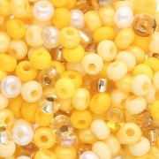 Blanc - Preciosa Perles rocailles 6/0 4 mm - Mix Multi Jaune x20g Preciosa Perles rocailles 6/0 4 mm - Mix Multi Jaune x20g