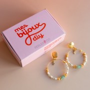 Mes bijoux DIY - Kit boucles d'oreilles pendantes en pierre naturelle Aventurine