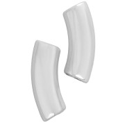 Perles tube incurvé 35x11 mm en acrylique opaque - Argenté x6