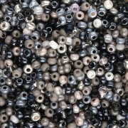 Blanc - Preciosa Perles rocailles 11/0 2 mm - Mix Argenté - Noir - Blanc x20g Preciosa Perles rocailles 11/0 2 mm - Mix Argenté - Noir - Blanc x20g