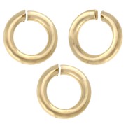 Anneaux ouverts 6.5x1.3 mm - Fabrication Européenne - Gold filled (or laminé) x10