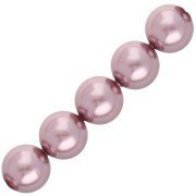 Perles nacrées PureCrystal 5810 10 mm - Crystal Vintage Rose Pearl x5