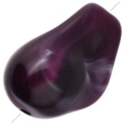Perles irrégulières 21x15 mm en résine translucide - Marbré violet x10
