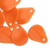 Sequins pétales de fleurs incurvés 14x10.5 mm en résine - Orange x8