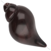 Perle coquillage 27x15 mm en résine opaque - Chocolat marbré x1