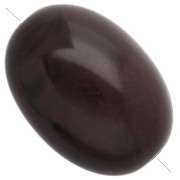 Perle olive 21x15 mm en résine opaque - Chocolat marbré x1