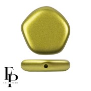Opaque White - Perle en verre pentagone 15x15 mm The Cute Polygon - Pastel Lime x4 Perle en verre pentagone 15x15 mm The Cute Polygon - Pastel Lime x4
