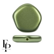 Opaque White - Perle en verre pentagone 15x15 mm The Cute Polygon - Pastel Olivine x4 Perle en verre pentagone 15x15 mm The Cute Polygon - Pastel Olivine x4