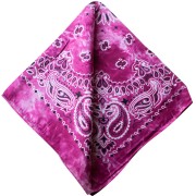 Fuchsia - Bandana 100% coton - motif Cachemire - effet délavé - Fuchsia x1 Bandana 100% coton - motif Cachemire - effet délavé - Fuchsia x1