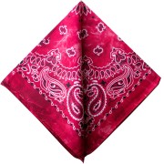 Rouge - Bandana 100% coton - motif Cachemire - effet délavé - Rouge x1 Bandana 100% coton - motif Cachemire - effet délavé - Rouge x1