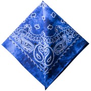 Bleu Roi - Bandana 100% coton - motif Cachemire - effet délavé - Bleu roi x1 Bandana 100% coton - motif Cachemire - effet délavé - Bleu roi x1