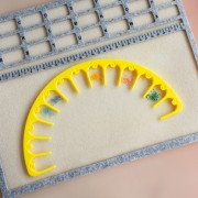Organisateur de perles - arc de rangement - 26 cm 13 emplacements - Yellow x1