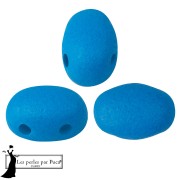 Perles en verre Samos® par Puca® 5x7 mm - Neon Blue x10g