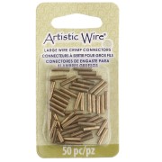 Tubes connecteurs à sertir pour fils 1.63 mm - Laiton brut x50