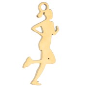 Breloque joggeuse 14.75x5.5 mm pour bijou running - Acier inoxydable 316 Doré x1