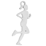 Breloque joggeuse 14.75x5.5 mm pour bijou running - Acier inoxydable 316 x1