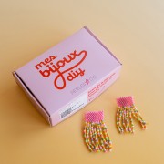 Mes bijoux DIY - Kit Boucles d'oreilles franges en tissage peyote pair