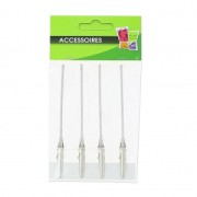 Pinces Croco 10 cm rhodié x4