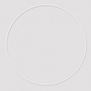 Cercle nu en métal pour attrape rêves suspension et abat-jour 28cm Blanc