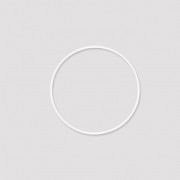 Cercle nu en métal pour attrape rêves suspension et abat-jour 10cm Blanc