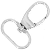 Porte clés mousqueton 39 mm - Placage argent fin vieilli x1