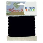 Fil tricotin pour la customisation 5 mm - Noir x5m