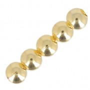 Perles rondes 10 mm - Fabrication Européenne - Doré à l'or fin x5