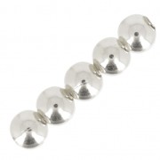 Perles rondes 10 mm - Fabrication Européenne - Placage argent fin x5