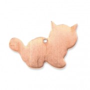 Pendentif chat pour poudre de sur-glaçure Efcolor 33x23 mm en cuivre