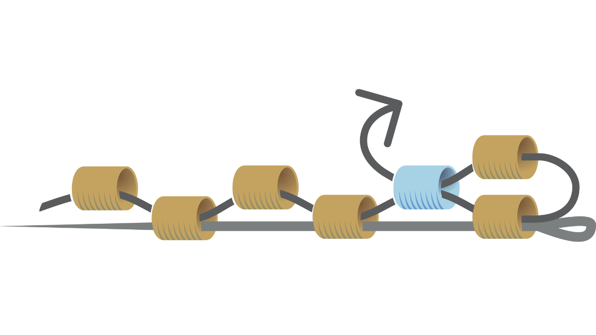 Bracelet triangle avec perles Miyuki 11/0 en peyote pair : Etape 3 Bracelet triangle avec perles Miyuki 11/0 en peyote pair : Etape 3