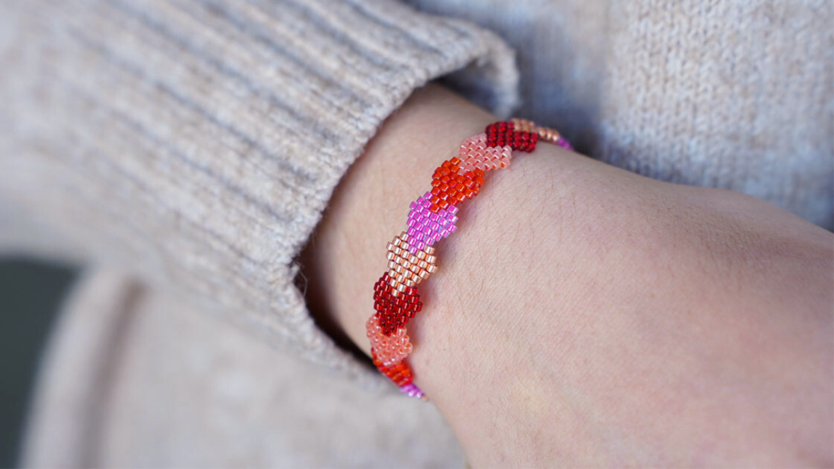 Bracelet cœurs tissés Bracelet cœurs tissés
