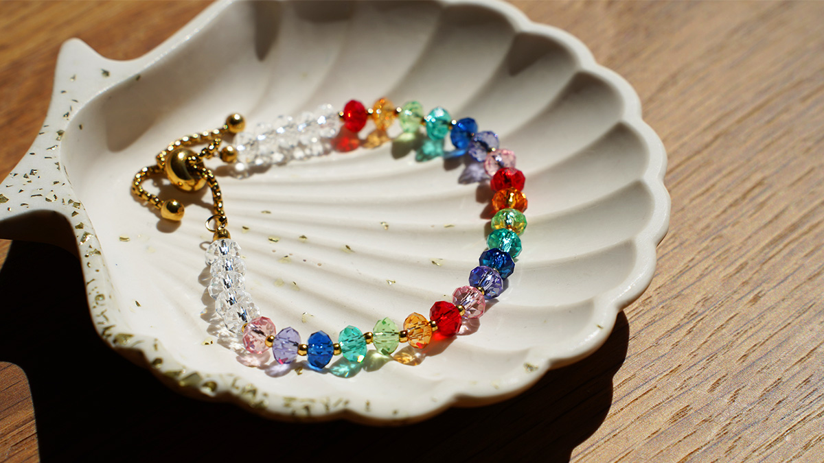 Bracelet en cristaux Swarovski multicolore Bracelet en cristaux Swarovski multicolore