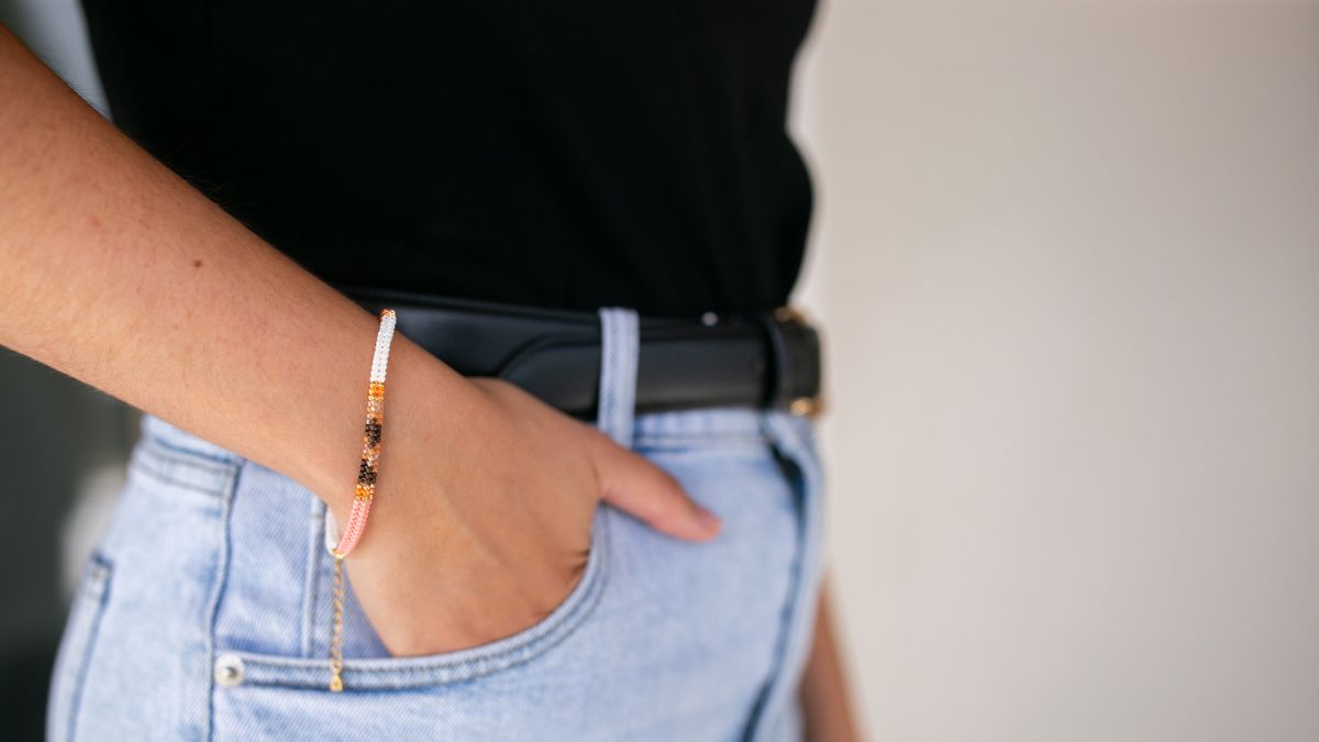 Bracelet en perles Miyuki tissage Herringbone tubulaire Bracelet en perles Miyuki tissage Herringbone tubulaire