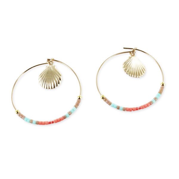 Boucles d'oreilles créoles avec perles Miyuki : Etape 1 Boucles d'oreilles créoles avec perles Miyuki : Etape 1