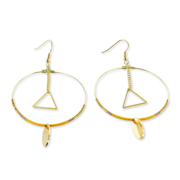 Boucles d'oreilles créoles avec perles Miyuki : Etape 3 Boucles d'oreilles créoles avec perles Miyuki : Etape 3