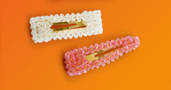 DIY Barrettes en perles toupies Swarovski ou PureCrystal DIY Barrettes en perles toupies Swarovski ou PureCrystal