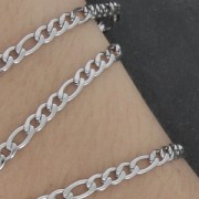 Chaîne maille figaro (1x3) 3.8 mm en Acier inoxydable x1m