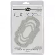 Matrices de découpe Framelits pour Sizzix - 5 pochoirs Cadre décoratif