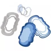 Matrices de découpe Framelits pour Sizzix - 5 pochoirs Cadre décoratif