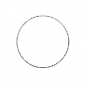 Anneau de montage et tissage rond 40 mm - Argenté x1