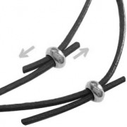 Perle stoppeur en laiton 7x3.5 mm avec un trou de 2 mm Doré à l'or fin x1