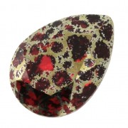 Scarlet - Cabochon PureCrystal 4320 14x10 mm Scarlet Gold Patina x1 Cabochon PureCrystal 4320 14x10 mm Scarlet Gold Patina x1