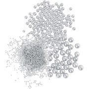 Assortiment de mini billes en verre de 0.6 à 3 mm - Nacre x3