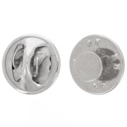 Base pour réaliser un Pin's 6 mm - Rhodié x1