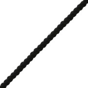 Cordon en polyester tressé 2 mm - Noir x1m