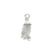 Pendentif petit pompon chaînette 15 mm - Argent 925 x1