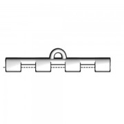 Cymbal - Embout pour tissage de perles Tila Beads 35x7.5 mm Soros IV Arg vieil x1