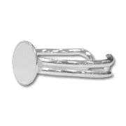 Bague taille enfant plateau 8 mm argenté x1
