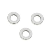 Perles rondelles Heishi en laiton disques plats percés 4x0.8mm Placage Argent fin vieilli x10