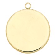 Pendentif rond pour cabochon fond plat 20 mm - Gold filled (or laminé) x1